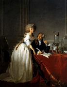 Jacques-Louis  David Portrait of Antoine-Laurent and Marie-Anne Lavoisier oil painting reproduction